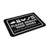 Please Take Off Your Shoes Front Door Mat Anti-Slip Outdoor Absorbent  Doormat Garden Garage Entrance Rug Carpet