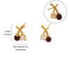 Imitation‑Pearl Star‑Pendant Women Earrings, 18K Gold‑Plated Copper Versatile Temperament Ear Jewelry