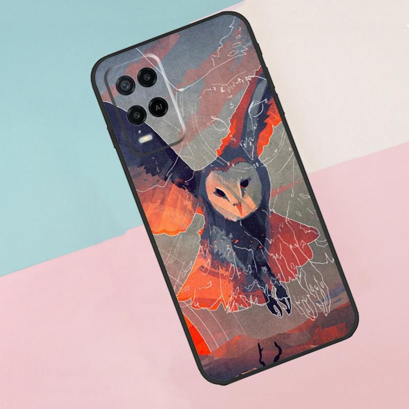 Owl Watercolor Animal For Oppo A17 A77 A60 A74 A94 A54 A18 A38 A58 A78 A98 A40 A80 A16 A76 A96 A15 A57S Phone Case