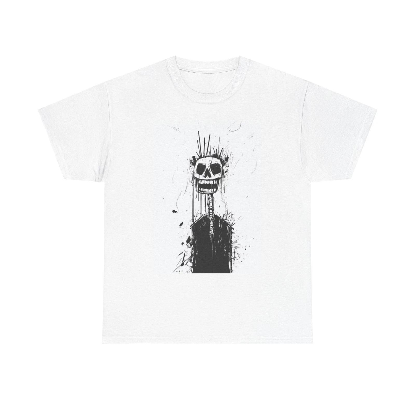 Men s and Women s T-shirts Anxiety Skull Art XXXL