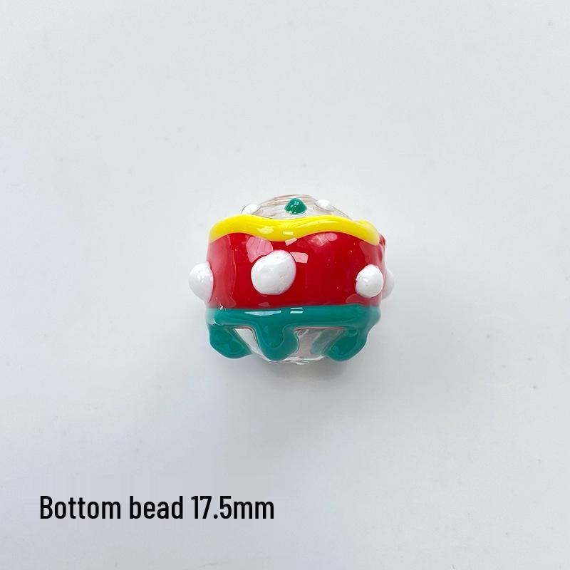 Hand-Painted Glass Snowman Beads for Christmas DIY Bracelets