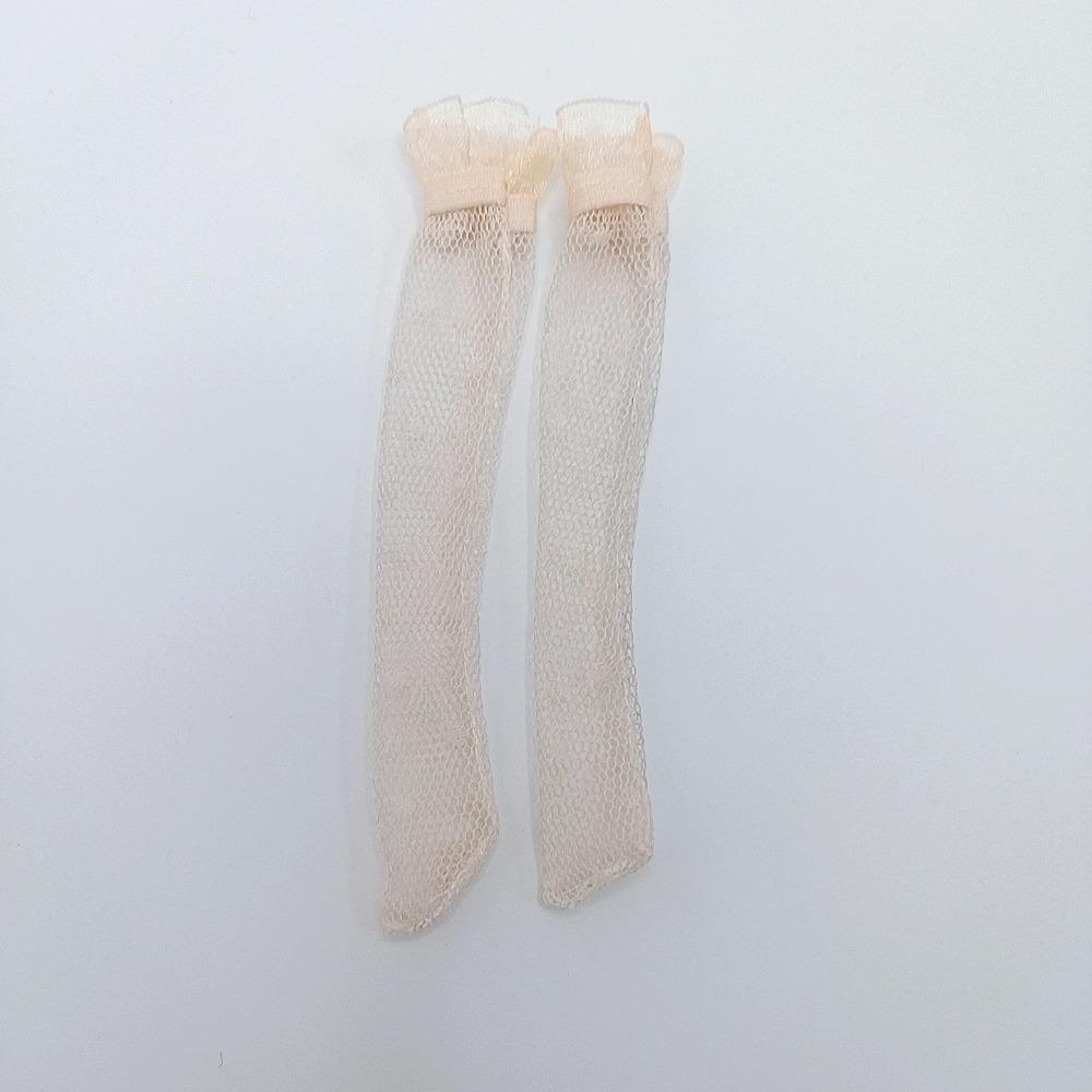 Ručně vyráběné Blyth ob24 Panenka Dlouhé krajkové ponožky pro měřítko 1/6, Pasuje na 30cm Tělo - Měkká pletená/háčkovaná miniaturní panenka Příslušenství