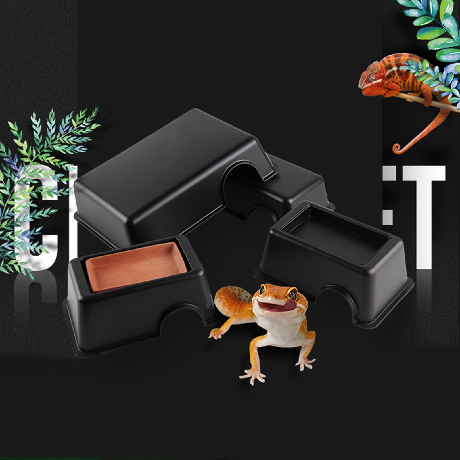 

1 Pcs Snake Hide Small Reptile Hide Box Caves Reptile Terrarium Hide Snake Cage Box for Lizards Leopard Gecko Boxs Accessories S