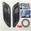 Pair Car Air Flow Intake Hood Scoop Vent Bonnet Cover Trim Carbon Fiber Look ABS