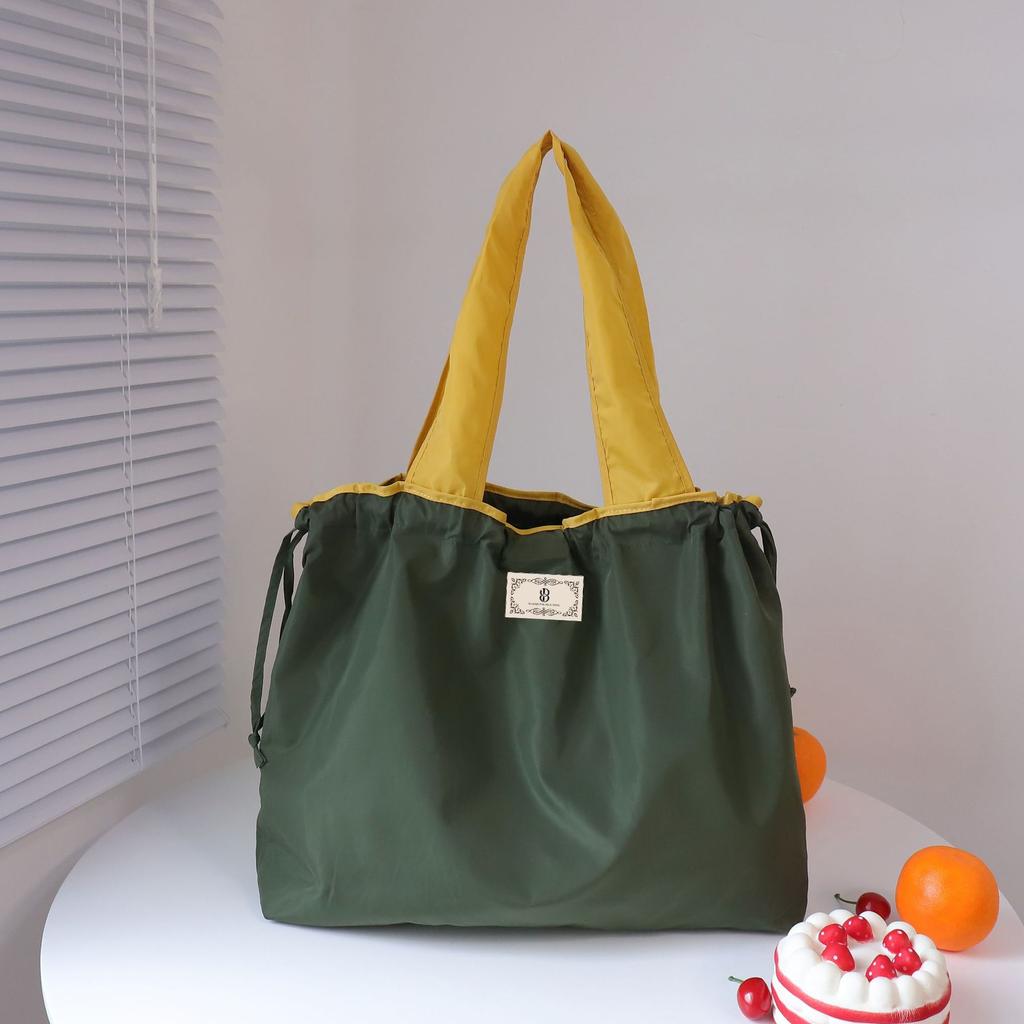 Foldable Eco-Friendly Shopping Bag, Single Shoulder Handbag, Portable Supermarket Grocery Bag, Large Capacity