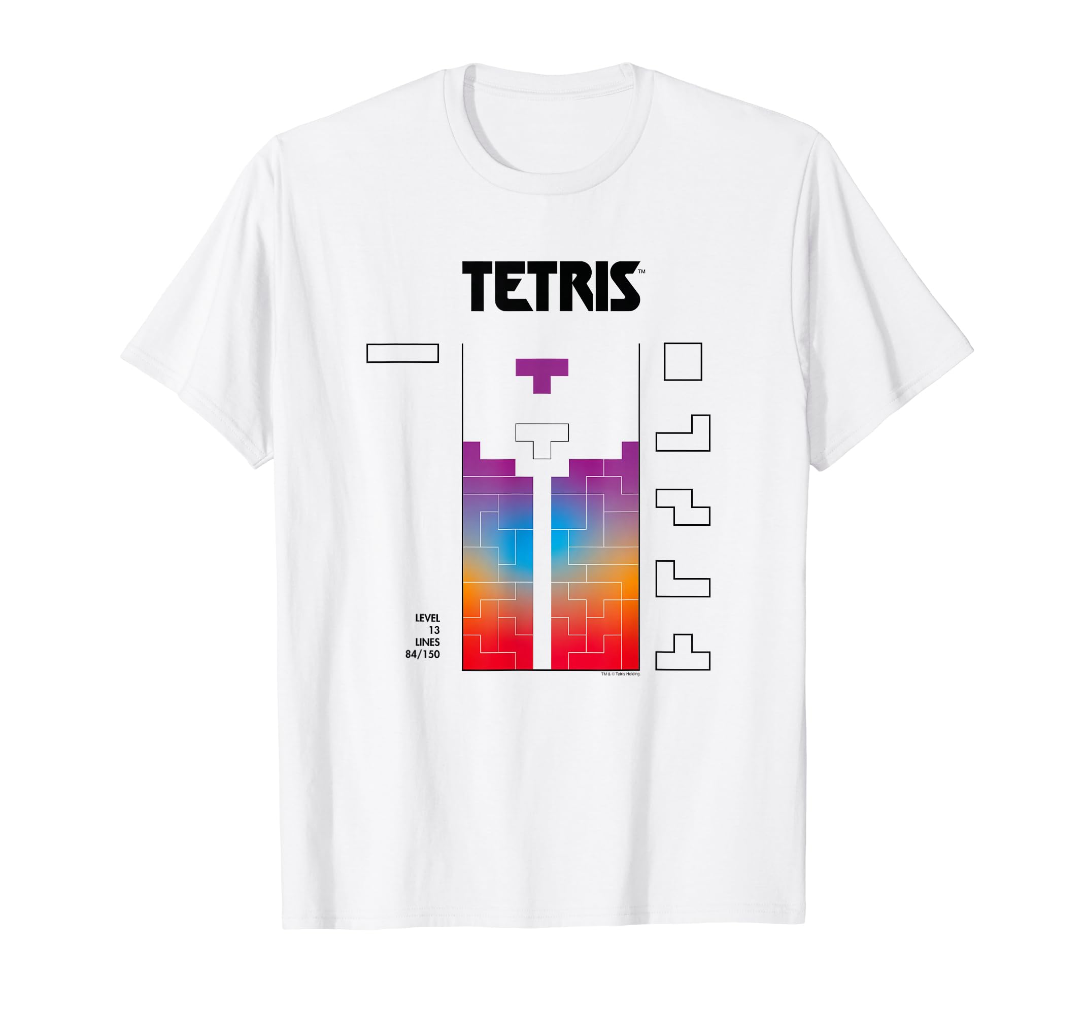 

Tetris Color Fade Game Art T-Shirt
