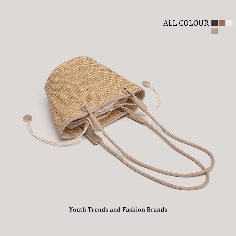 Summer new large-capacity straw beach bag shoulder portable women's woven straw bag