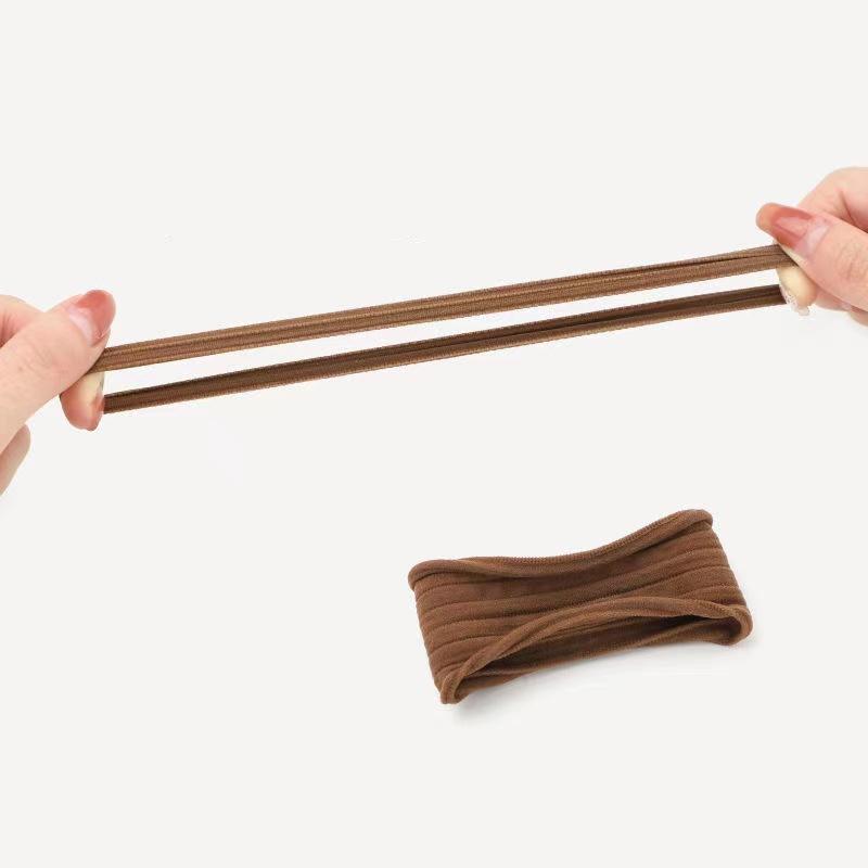 10PCS Brown/Black/White Bow Knot Hair Bands For Women 5 Color Girls Ponytail Holder Hair Ties Fashion Hiar Accessories 2021 New