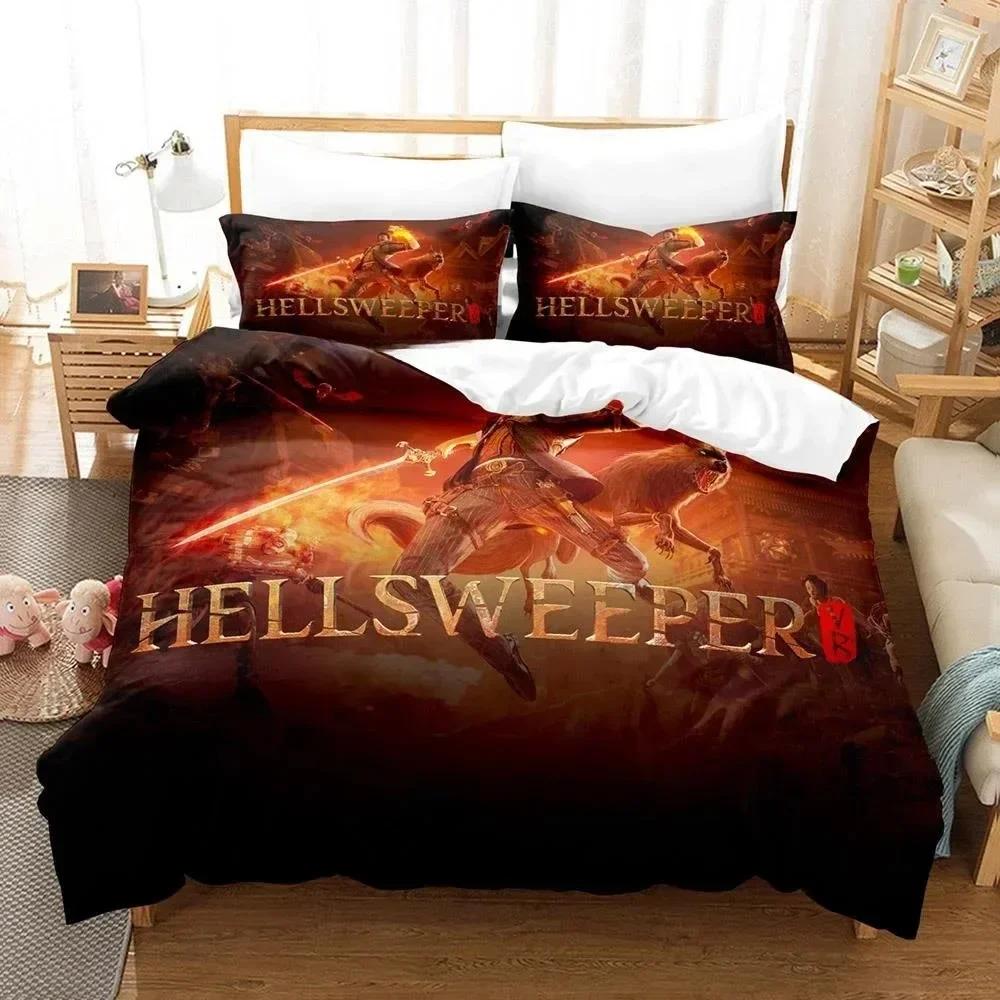3D Game Hellsweeper VR Printed Bed Set Duvet Cover Pillowcase Bedding Set Bed Linen Sheet Quilt Cover Full Queen King Size