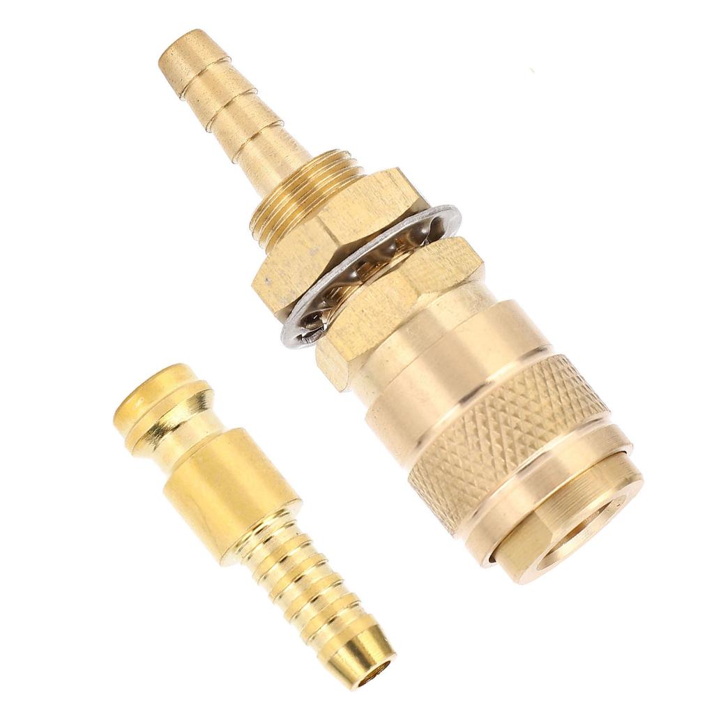 Water Cooled Gas Adapter Brass Welding Torch Gas Water Quick Connector for PTA DB MIG TIG