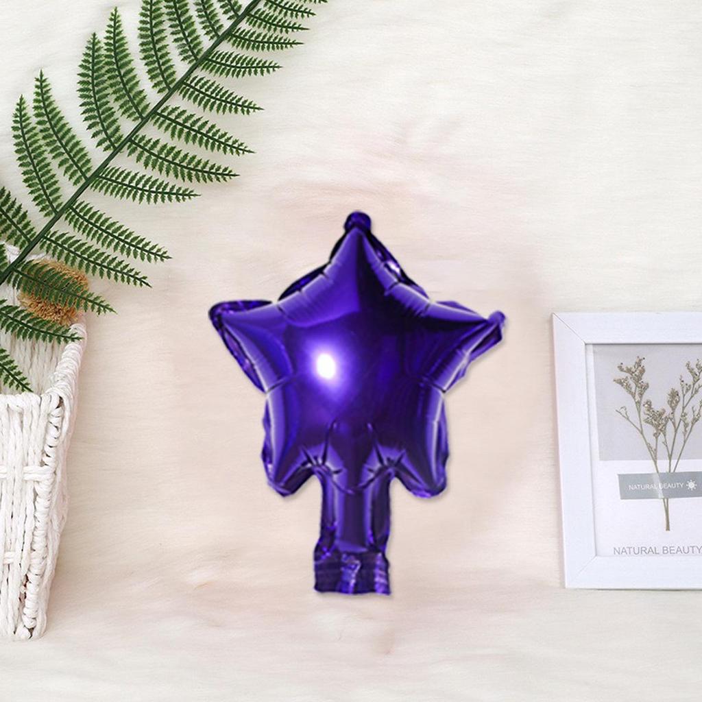 5-Inch Heart & Star Foil Balloons for Birthday Party or Wedding Decorations