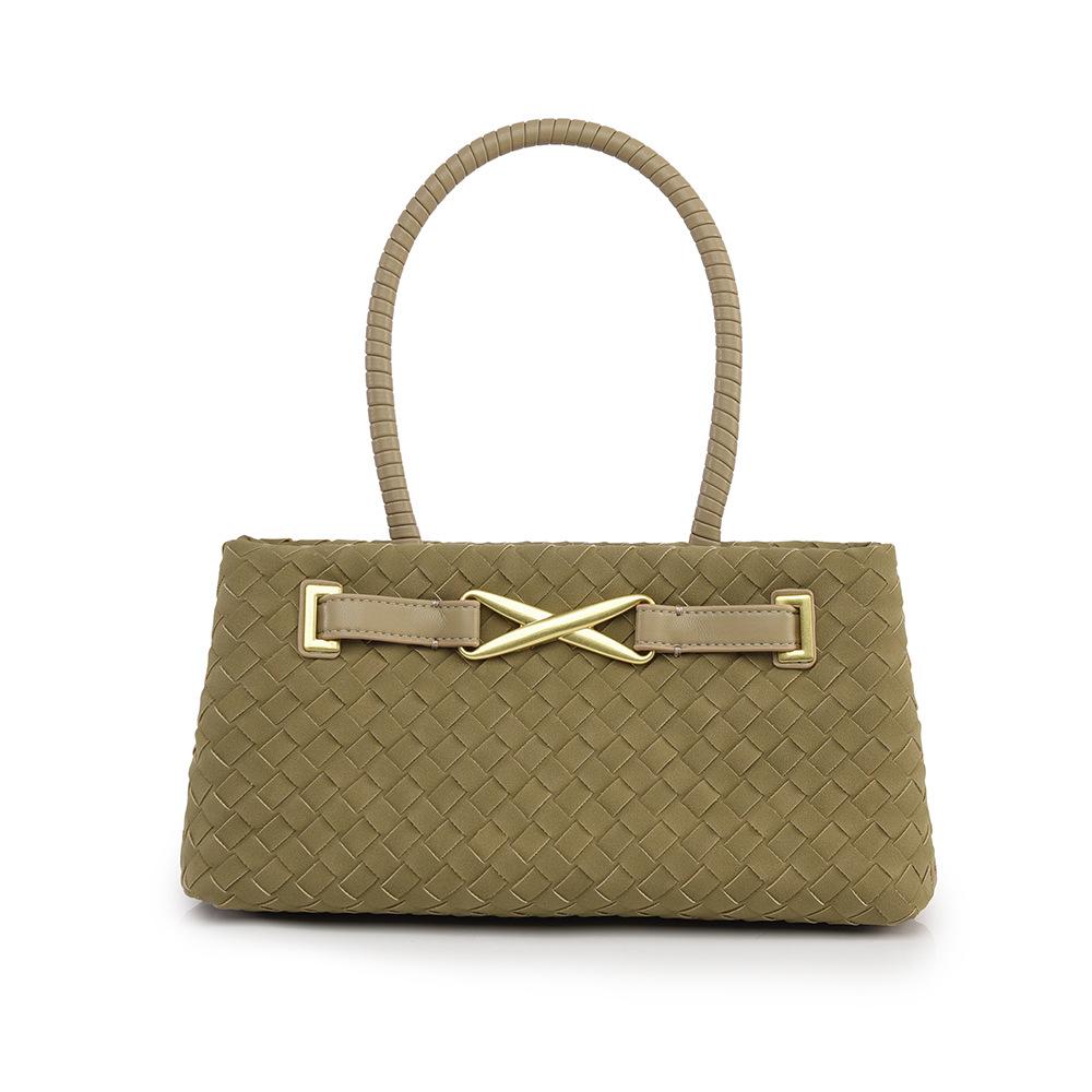 Однолямочная сумка Женская матовая плетёная сумка ручной работы Высококачественная и универсальная женская сумка Новая модная сумка для поездок на работу 4790₽