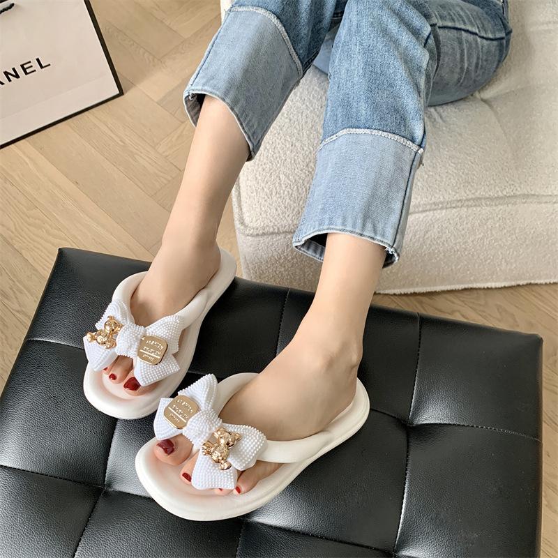 Sandals Fairy Fairy New Summer Toe Cool Slippers Flat Bottom Wear Fashion Beach Slippers Ins Flip-flops