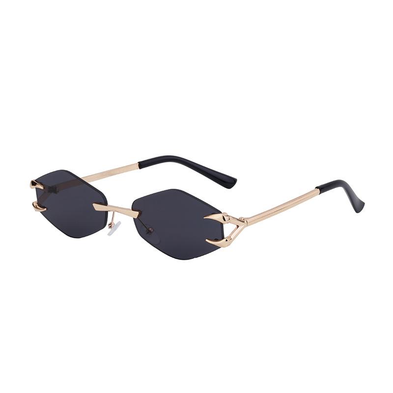 Fashion Frameless Sunglasses Female Personality Street Shot Sunscreen Sunglasses Female Shades