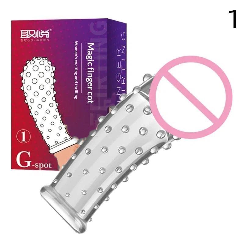 G Point Stimulation Finger Sleeves Clitoris Massage Sex Toys For Women Penis Rings Sex Delay Couples Games Delay Reusable Condom
