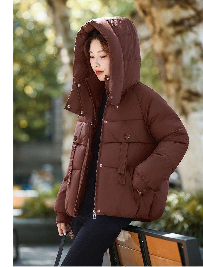 Hooded Short Loose Thick Warm Jacket