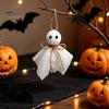 Halloween Branch Hanging Ornaments Ghost Ornament, 4 Inch Small Doll Decoration with Jute Rope, Fabric Yard Decor Farmhouse Rustic Cloth for
