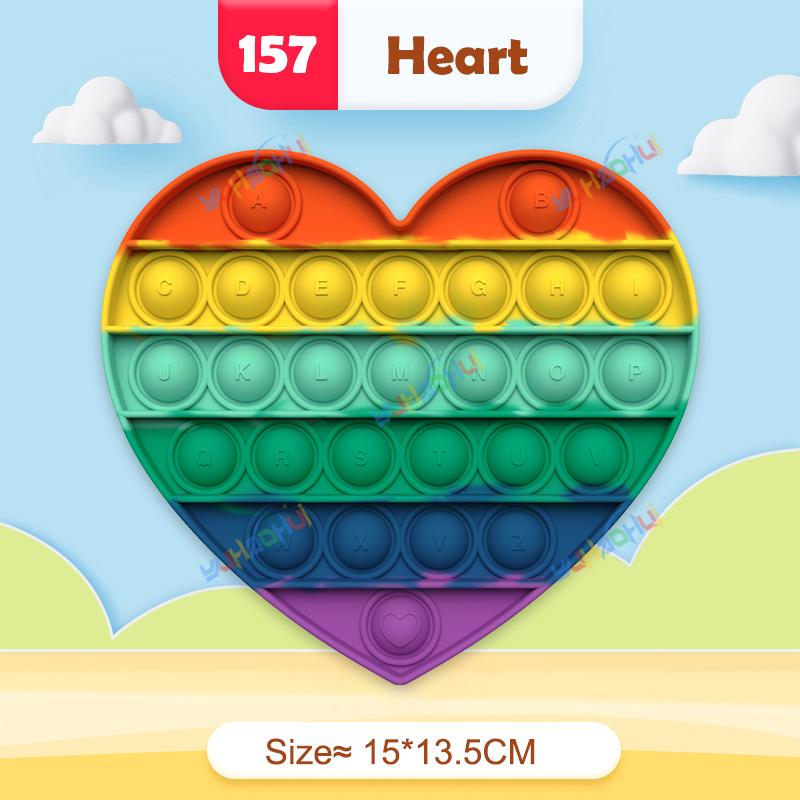 Rainbow Pop Push Bubblle Fidget Anti Stress Relief Toys for Adult Children Special Needs Sensory Toys Interactive Toys for Kids