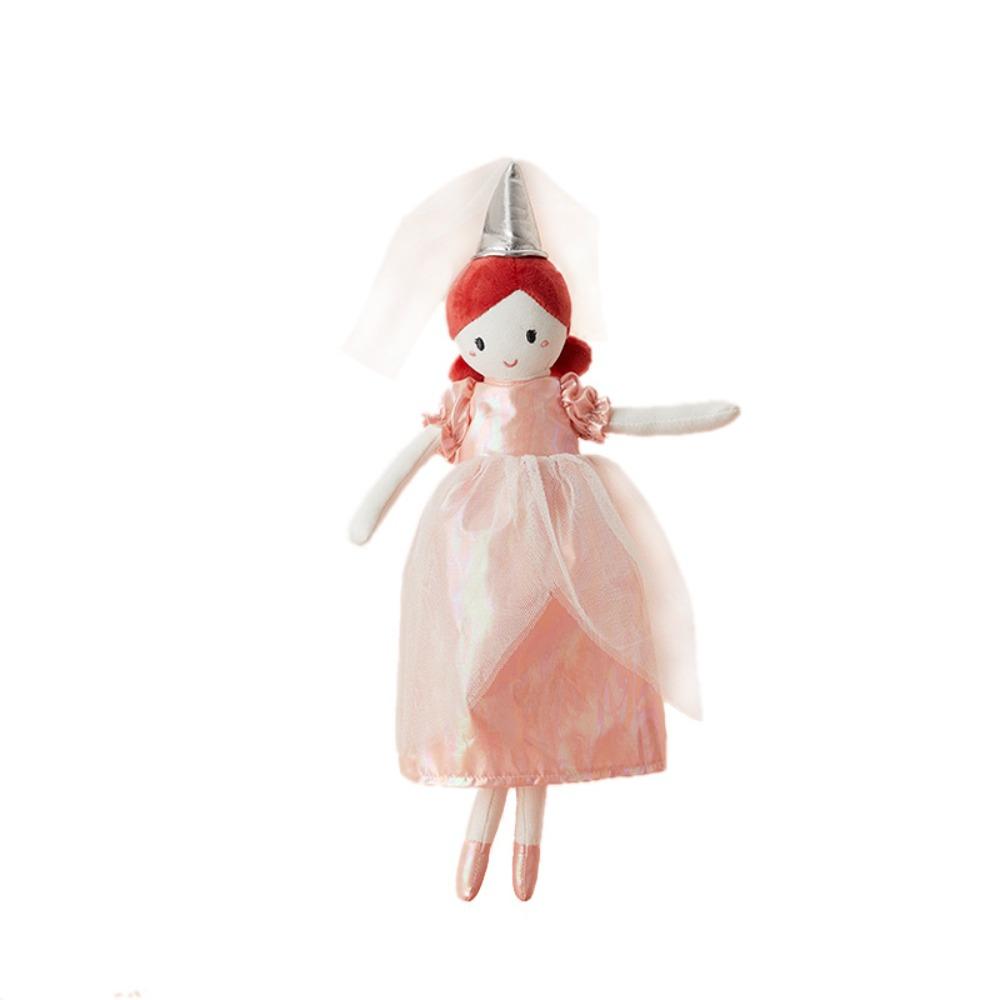 

Nortic Style Princess Stuffed Doll Ballet Shoes Pink Dress Doll Girl Soft Plush Toy Girls Boys Red hair