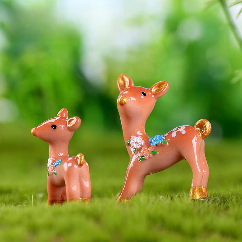 Moss Deer Resin Micro Landscape Ornament Diy Christmas Craft Material