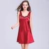 Ice Silk Lace Sleeveless Nightgown for Women - Sexy, Loose, Plus Size Pajamas