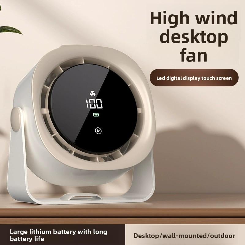 Ventilador de escritorio recargable silencioso portátil con control táctil para pared o mesa