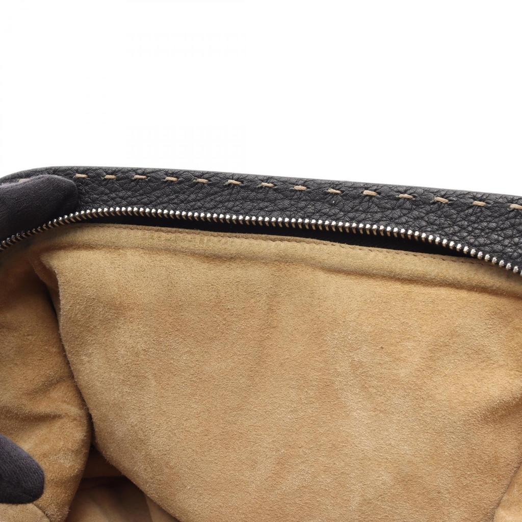 Used FENDI Selleria Doctor's Bag Handbag leather Black Used Women