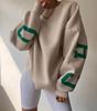 2024 Wild Berry Russian Women's Fashion Thick Print Long Sleeve Khaki Hoodie