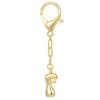 Portachiavi Ciondolo Lettere a Bolla Colore Oro 18K - Disponibili 26 Lettere Inglesi