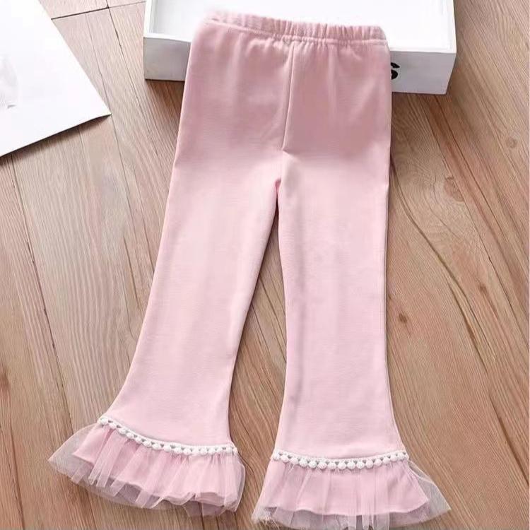 Mädchenleggings für Frühling und Herbst Stylische Hosen für Oberbekleidung Kinder Micro Schlaghosen Baby Modehosen