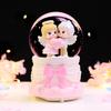 Iridescent Castle Snowfall Crystal Ball Music Box for Kids - Dreamy Fairy Tale Carriage.