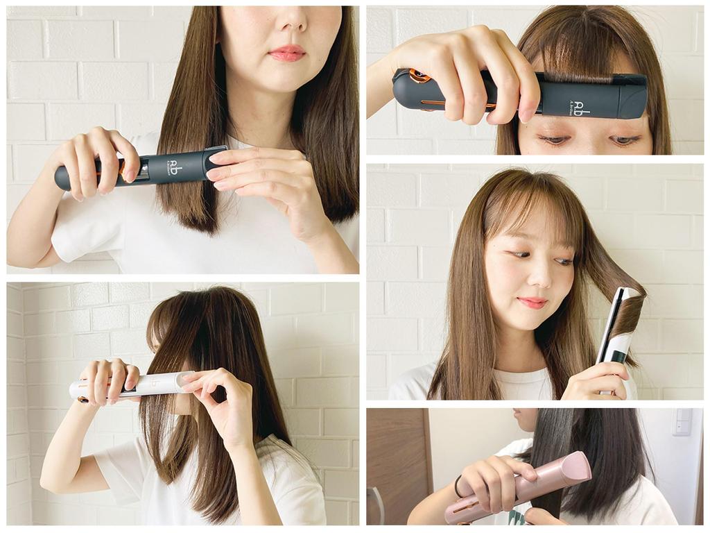 Cordless Hair Iron Straight Mini Time Saving Rapid Heating 2way Lightweight Compact Small Maximum 3 Level Temperature Adjustment Portable Travel