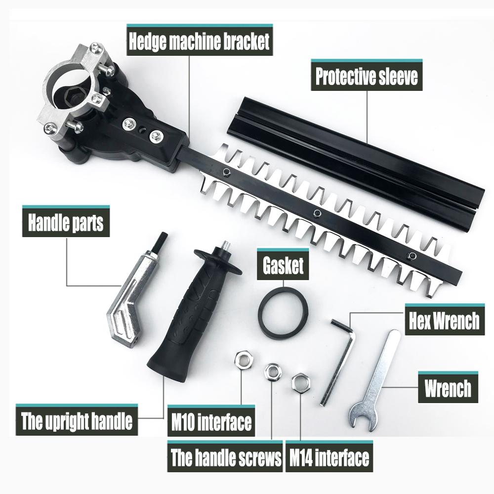 

Angle Grinder Refit Garden Pruning Machine Tool Hedge Trimmer Pruning Tools Garden Home Compatible with 110/115 Type Angle Grind чорний