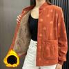 Autumn and Winter Mother Plus Velvet Jacket Casual All-match Middle-aged and Elderly Women's Loose and Thin Western Style Baseball Uniform