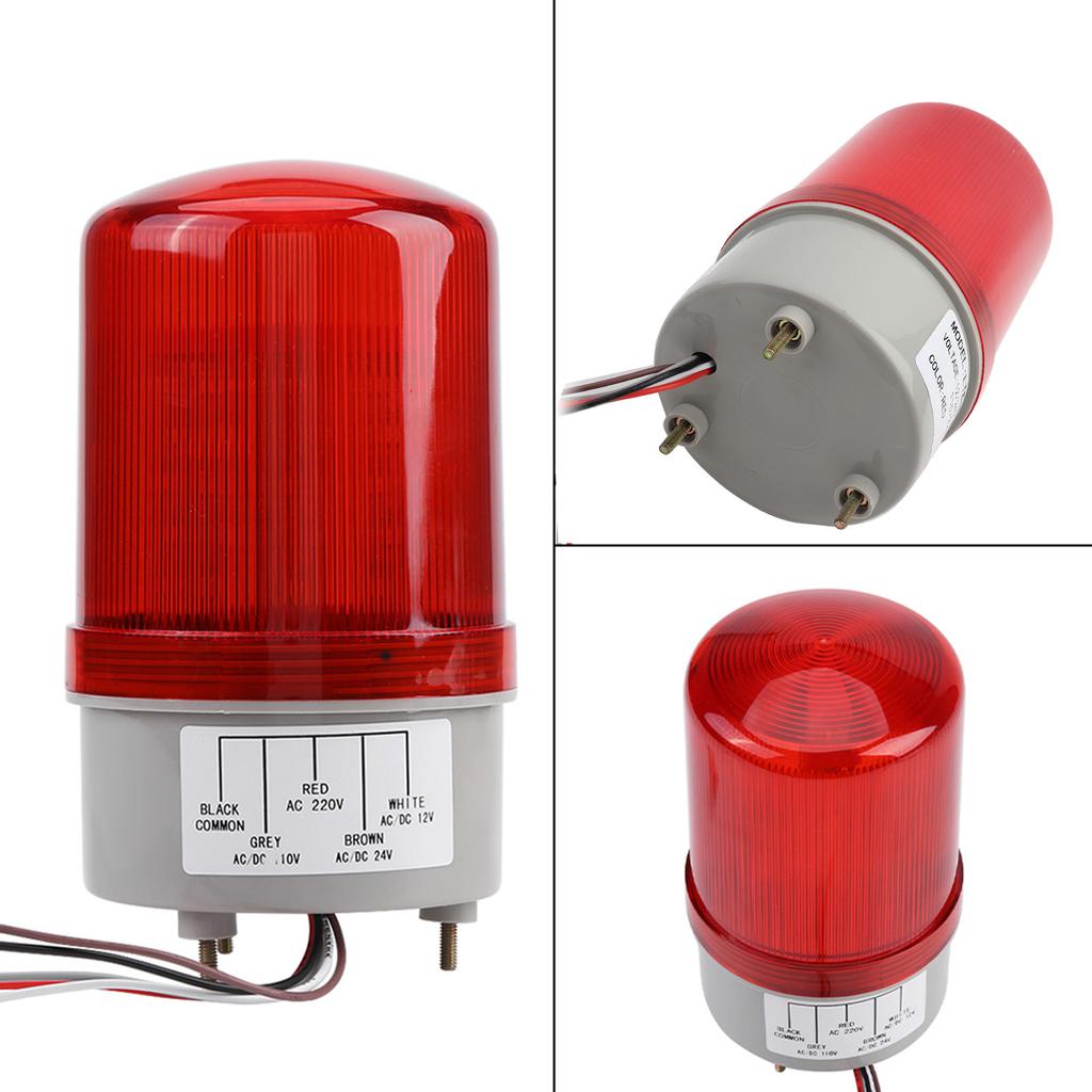 1pc Red LED Emergency Warning Lighting Bulb Rotating Beacon Lamp AC220V
