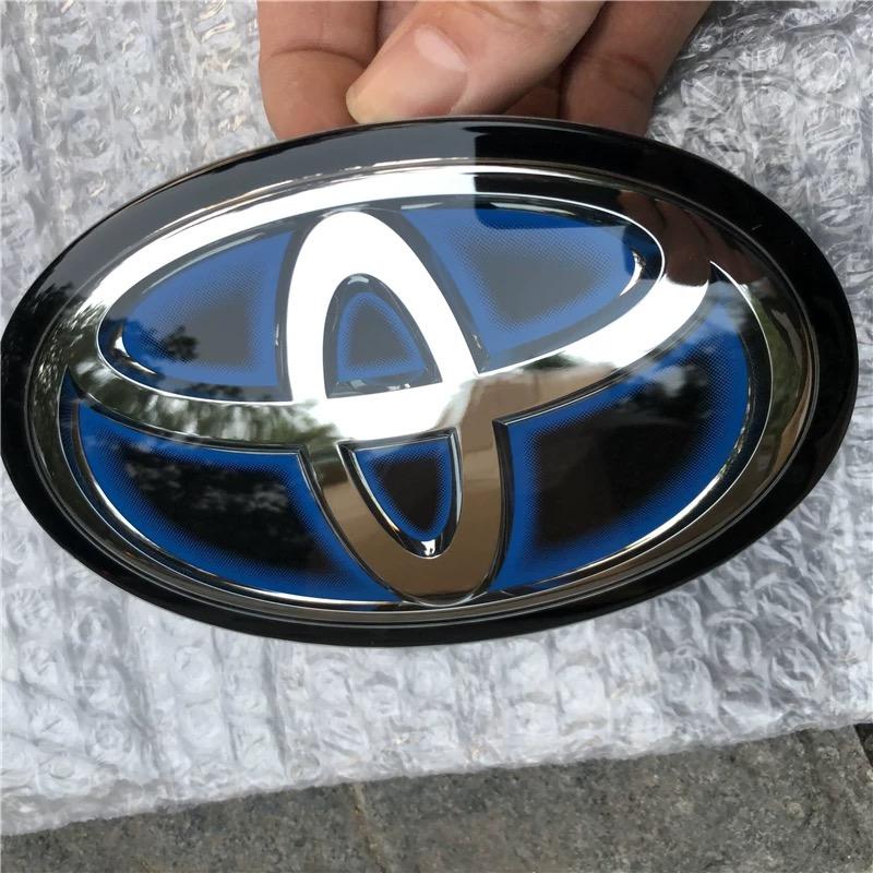yscr3 3D Car Logo Front Grill Hood Hybrid Emblem for Toyota Corolla Camry RAV4 Hilux CHR Highlander Yaris Vios Alphard Prius Reiz Wish