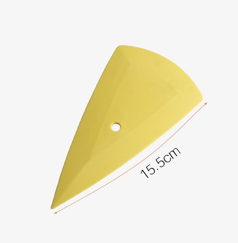 Yellow Round-Head Squeegee and Triangle Scraper Tool for Car Film Application
