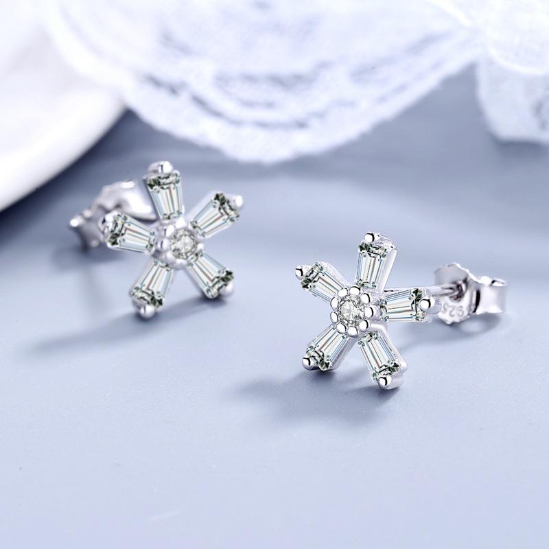 Flower Earrings Women's Korean-Style Fresh S925 Sterling Silver Earrings Simple All-Match SUNFLOWER Earrings