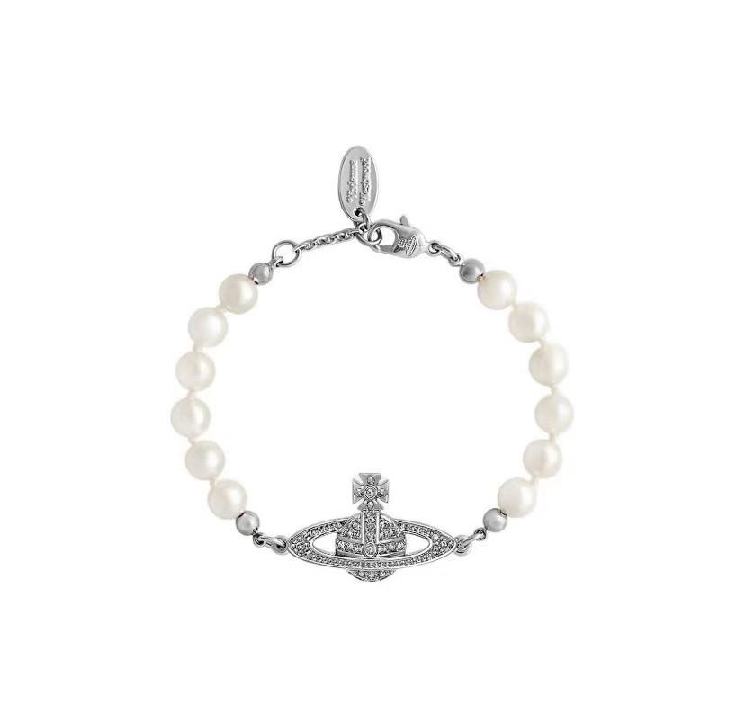 Vintage Copper Material Venus Diamond Pearl Bracelet Unique Design With Antique Charm