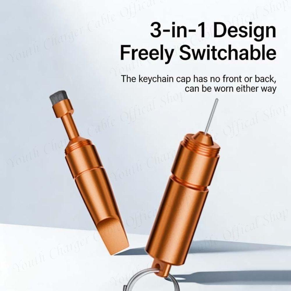 Cleaning Brush 3-in-1 Keychain Tool Multitool Eject Pin Reset Tool  Opening Packages