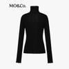 MO&Co. Women's Merino Wool Half-Zip High-Neck Sweater