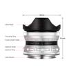 7.5mm F2.8 Manual Focus Fisheye Lens 180 Degrees  Ultra Wide Angle Large Aperture E-Mount Lens