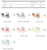 2020 Cut Edge Frameless Women's Sunglasses, Floral Design with Colored Ocean Lens, Style 5508