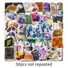 50pcs Gothic Style Halloween Stickers: Dark Retro Waterproof Decals for Journals & Notebooks