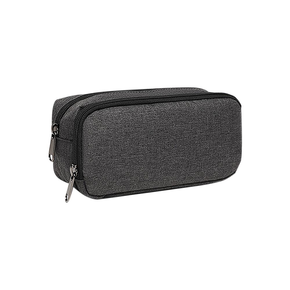 Simple Nylon Large Capacity Double Layered Stationery Box Portable Student Stationery Bag Multi-functional pencil case