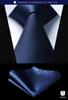 [HISDERN] Plain Tie Set of 3, Formal Tie and Pocket Square Set for Men, Perfect for Weddings, Father's Day Gifts, Washable T3-01
