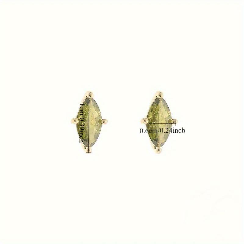 1 Pair of Stylish and Simple Olive Green Earrings, with A Changeable Temperament, Suitable for Daily Commuting. Mini Exquisite Earrings