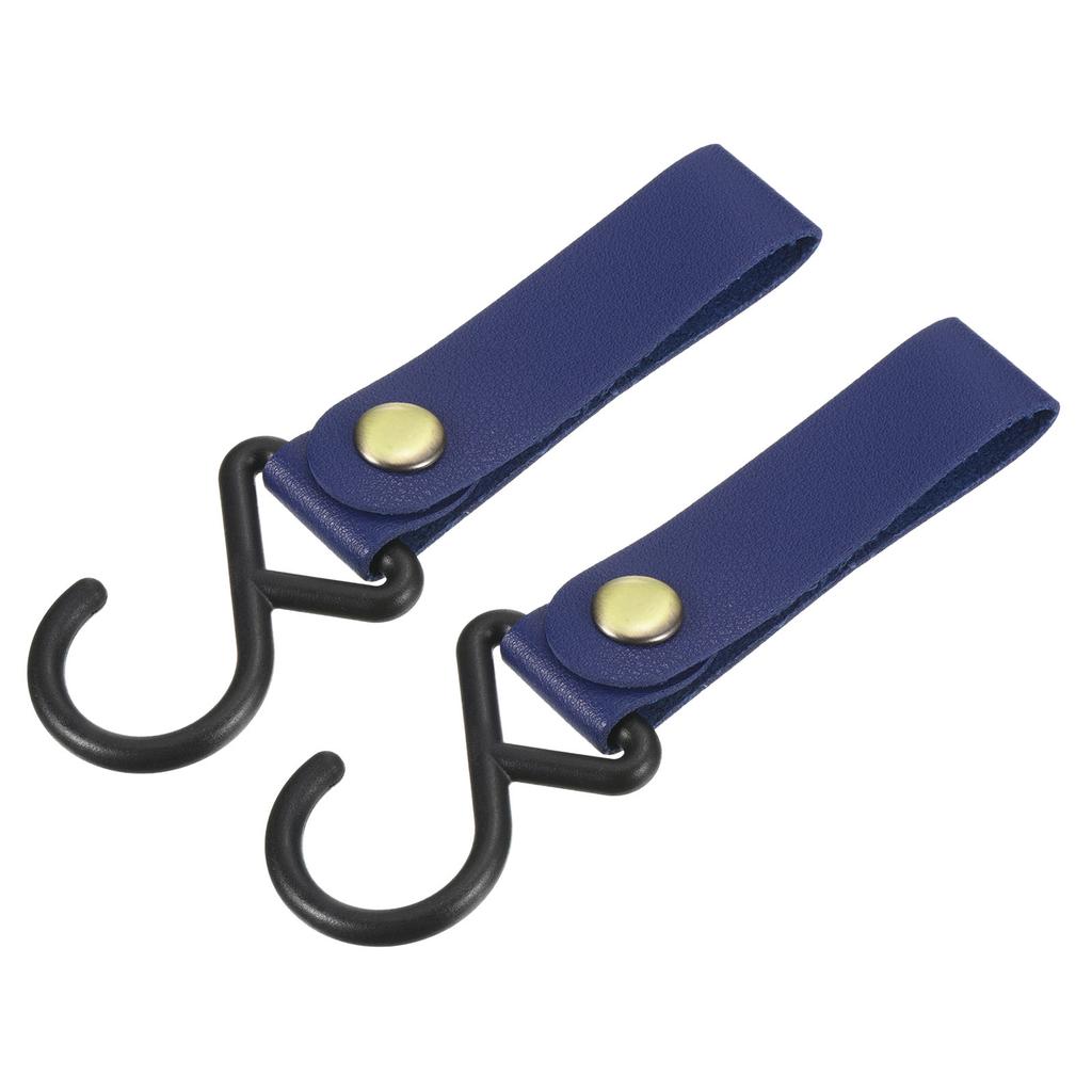 1/2/4pcs Outdoor Camping Triangle S-shaped Hook PU Leather Hook Wind Rope Keychain S Hook Tent PU Clothesline Hook Camping Hook