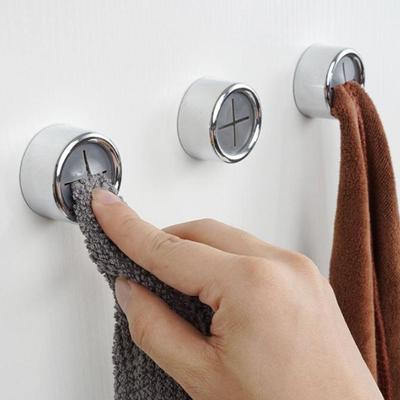 4 Pieces Round Dishcloth Clip Self Adhesive No Punching Dish Washing Cloth Storage Clip Space Saving Wall Mounted