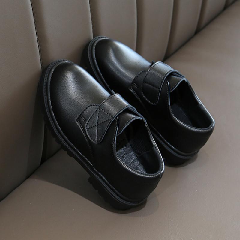 

Кожаная обувь для мальчиков, Весна и Осень, корейская версия, мальчиковый британский стиль, мягкая подошва, средняя старшая школа, обувь для выступлений студентов 36 чёрный